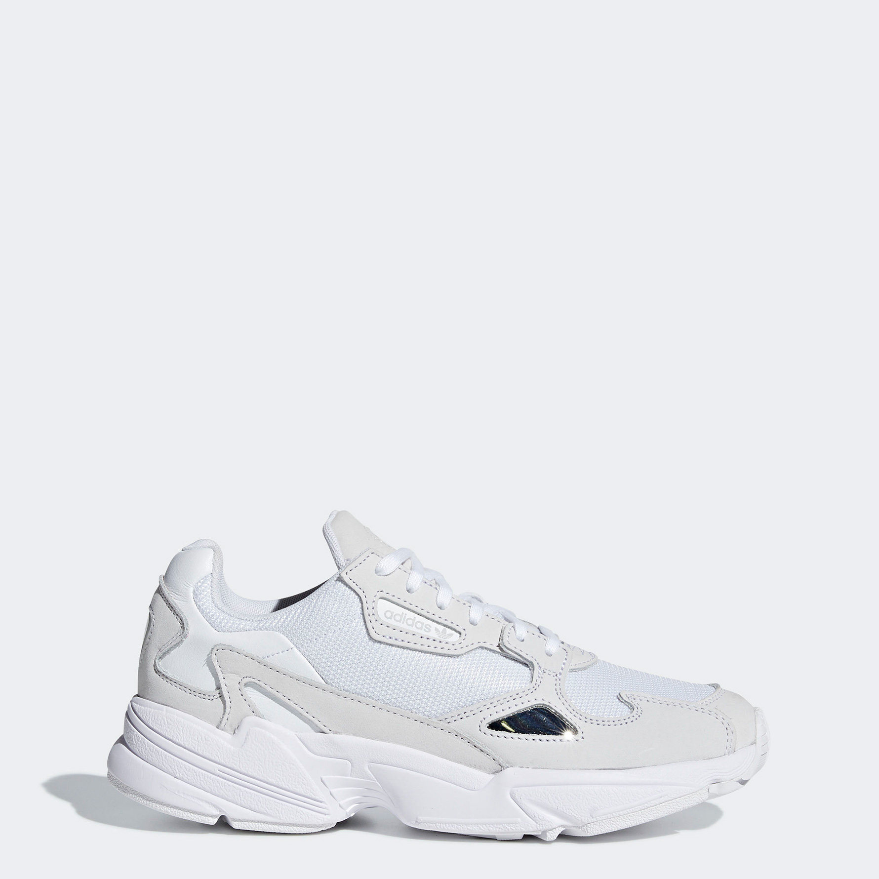 adidas三叶草falcon老爹男女复古跑鞋黑白白色b28126跑步鞋