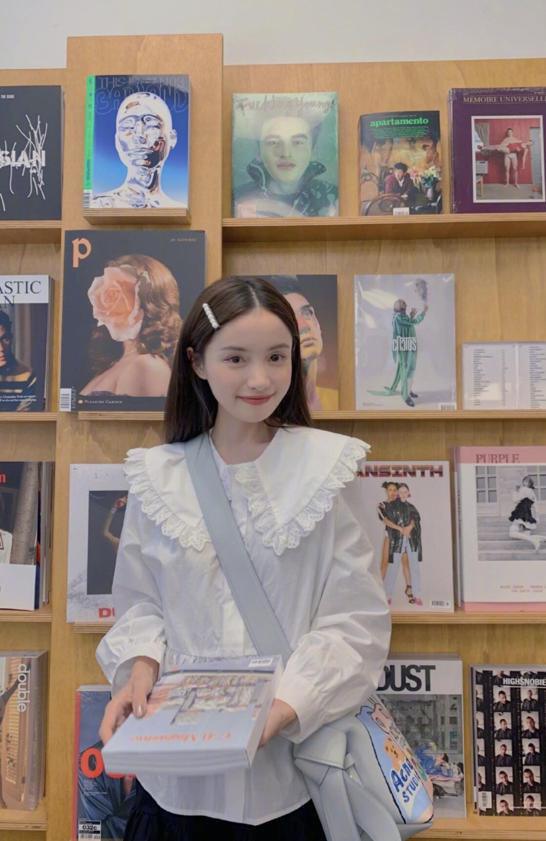 林小宅宽松百搭翻领娃娃学院少女清新韩版同款衬衫