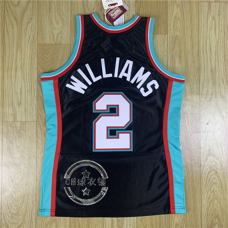 白巧克力 威廉姆斯 孟菲斯灰熊 mn 01-02 复古 au 球员版 球衣