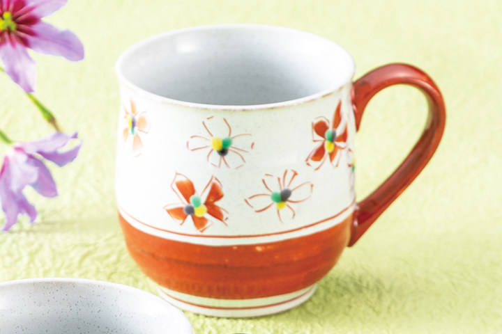 日本进口九谷烧手绘花纹夫妻日式陶瓷茶具情侣茶杯