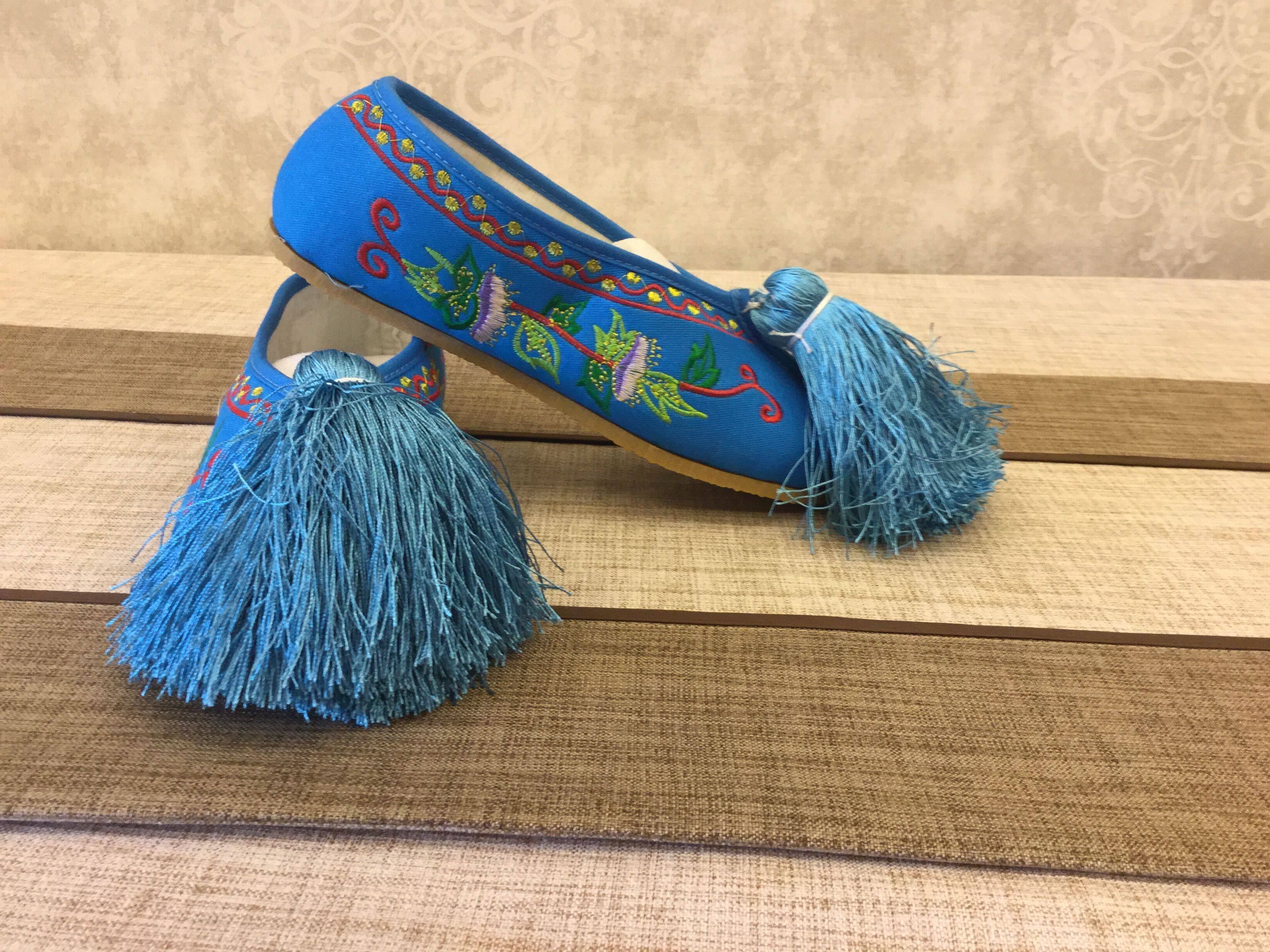 戏鞋戏曲彩鞋平底绣花婚鞋女绣花鞋越剧花旦鞋儿童古装鞋儿童戏鞋