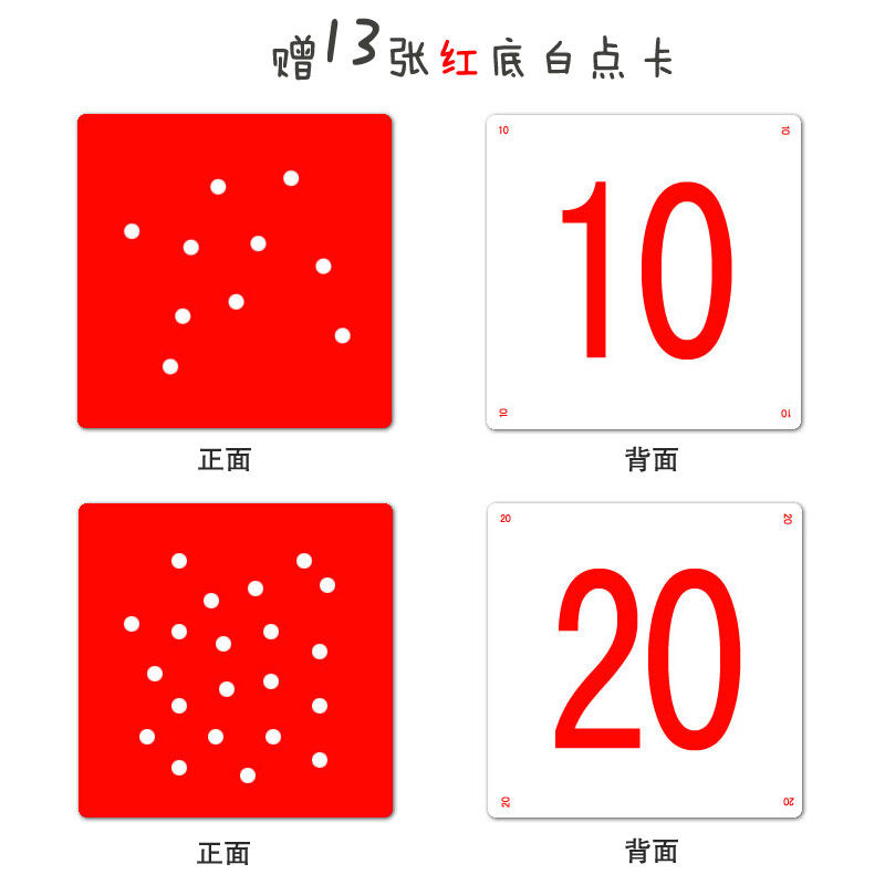 早教杜曼闪卡数字圆点点点闪卡婴幼儿启蒙全套大卡早教闪卡