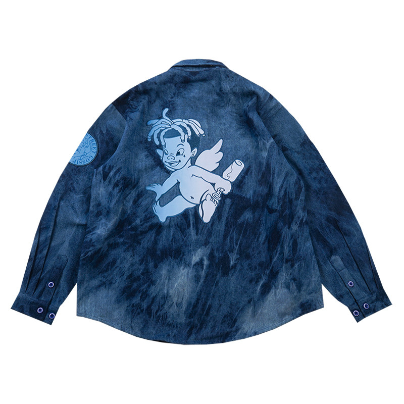 graf原创品牌streetgossip小天使致敬danielarsham扎染衬衫