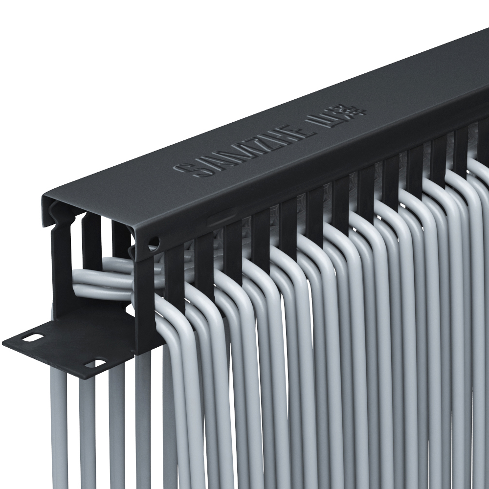 山泽理线架12档24口网络工程加厚网线电话线19寸机柜线缆理线器wan-11