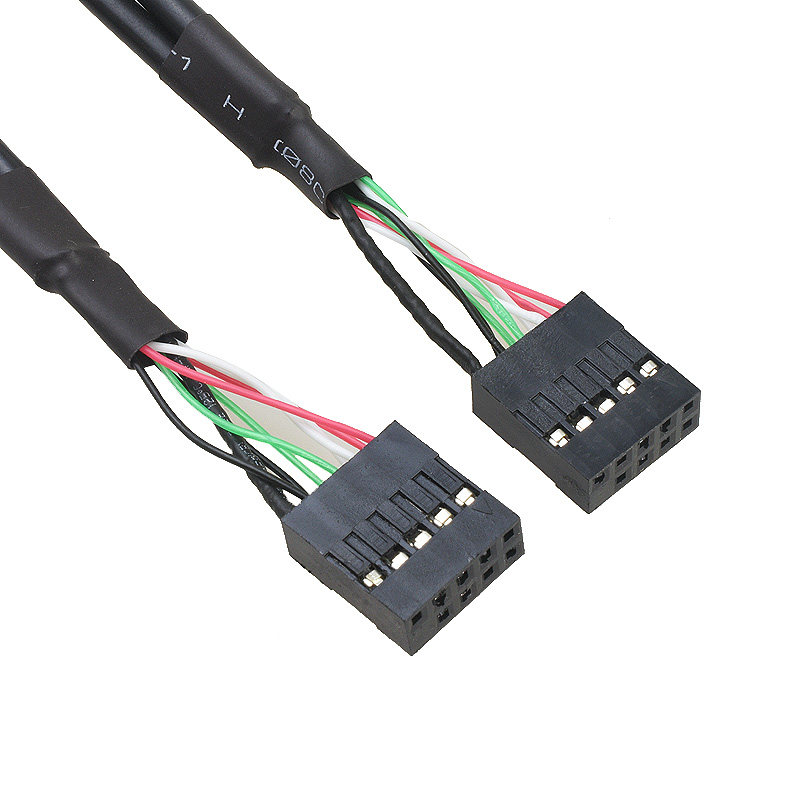 主板9针母对母连接线 杜邦2.54 usb插针9pin连接线 孔对孔延长线