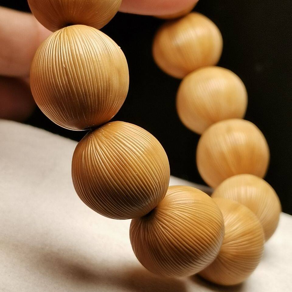 手工拉丝猴头手串正圆金丝猴核桃手串文玩圆珠佛珠精工雕刻男女