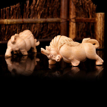 吉牛双牛吊坠朱砂扭转乾坤2022年吉祥物生肖属鼠六合项坠