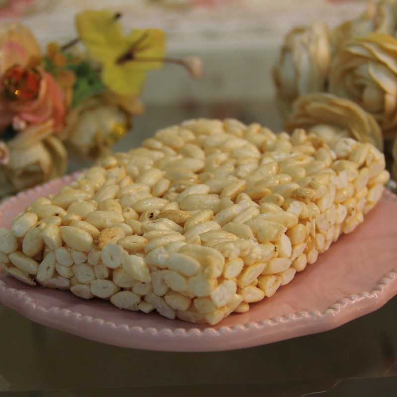 大米原味爆米花糖块玉米红焦东北特产传统老式传统中式糕点