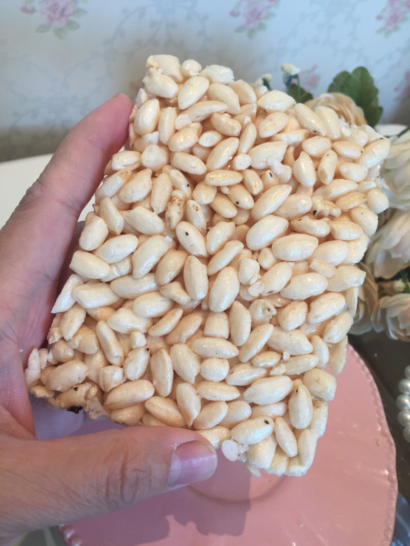 大米原味爆米花糖块玉米红焦东北特产传统老式传统中式糕点