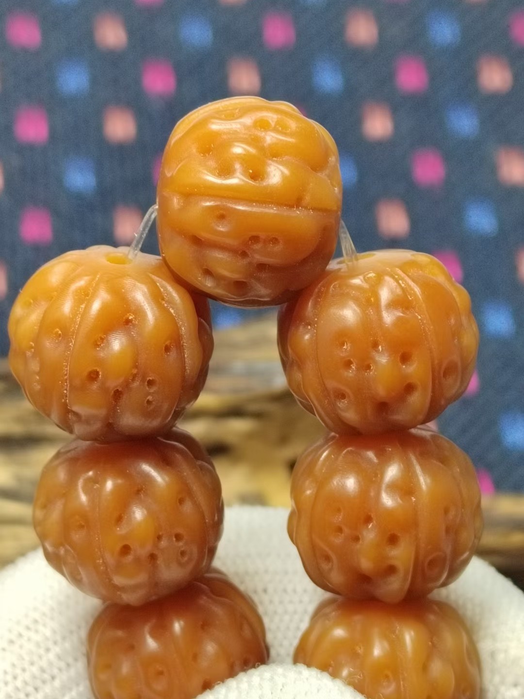 菩提风化金刚念珠单颗手链文玩手串黄菩提盘龙手串