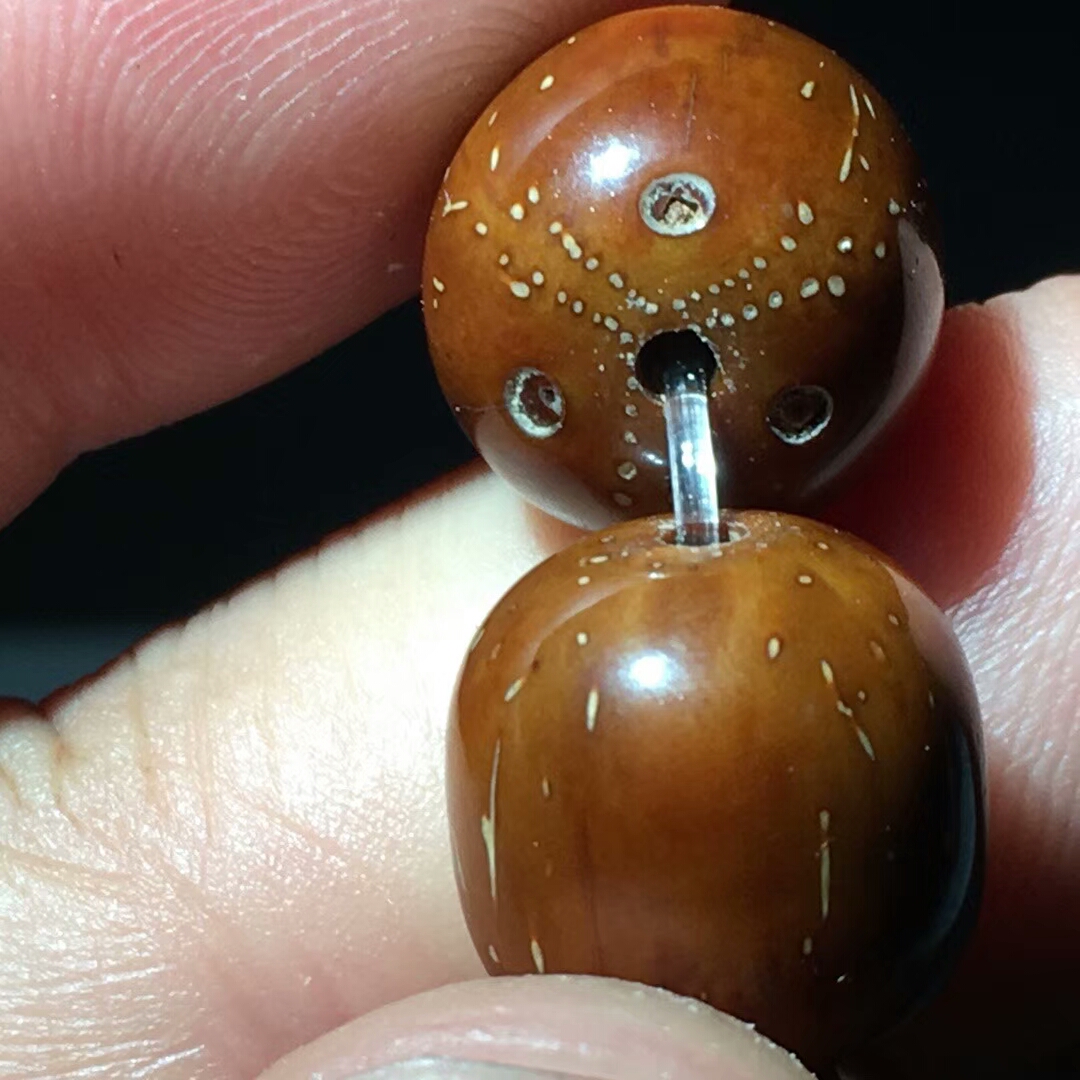 老型圆桶紫金金鼠桶珠手串招财鼠菩提子原籽手串