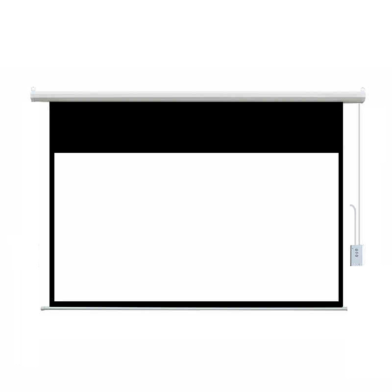 3d金属玻纤白玻纤白塑幕高清电动150英寸幕布幕布