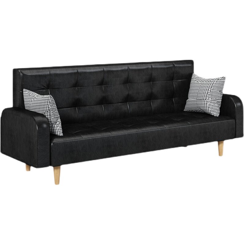 沙发皮革两用发廊理发折叠公寓小沙小户户型皮布沙发