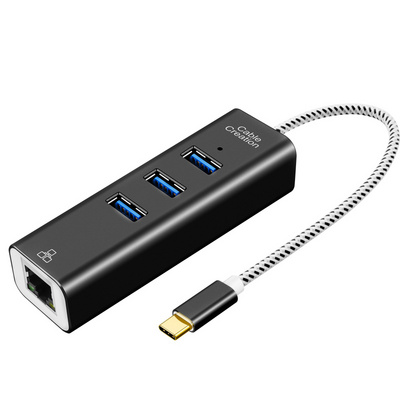 cablecreation电脑网络转换器rj45集线器hub扩展接口转接macbookusb