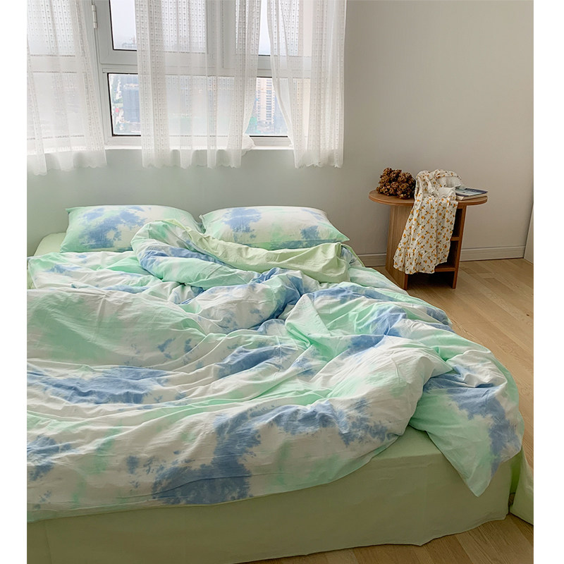 件套方寸之间得清大理民宿扎染艺术全棉水洗床单床品套件