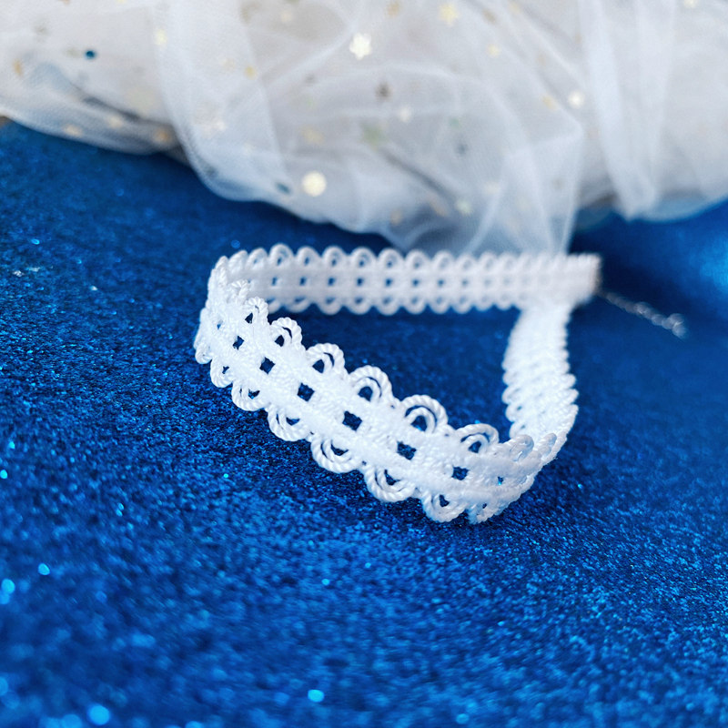 纯银银白色蕾丝项链choker项圈颈链脖子饰品韩版项链