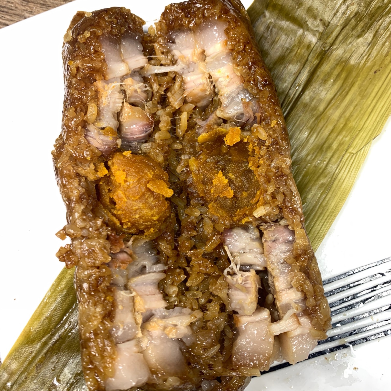 吴越斋粽子招牌新鲜五花肉蛋黄料足250g*2只现做现售散装早餐真空