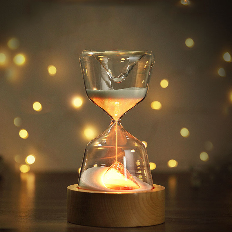 创意时光沙漏伴睡摆件蓝牙音乐小夜灯男女生日小夜灯