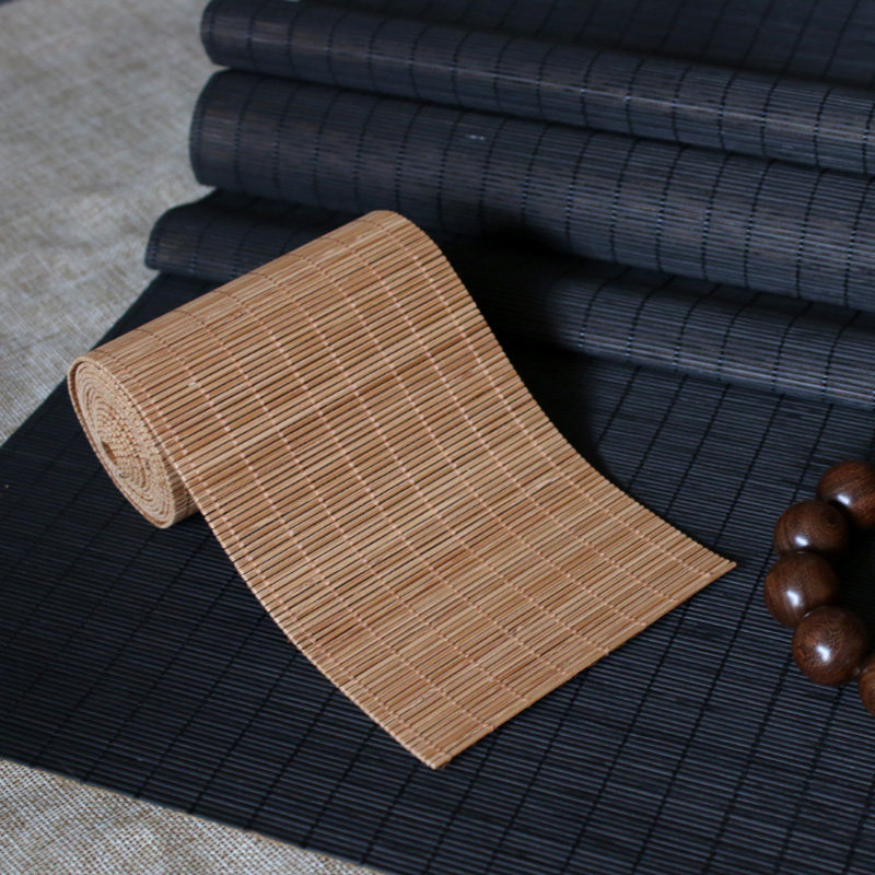 茶席竹席茶帘竹帘泡茶茶盘日式功夫功夫茶茶道茶道