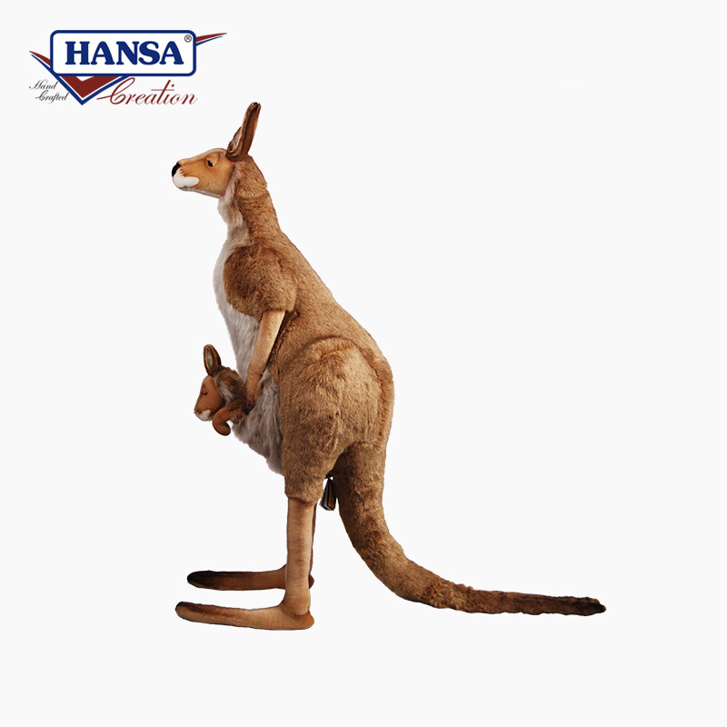 hansa大型袋鼠玩偶进口毛绒娃娃玩具公仔2716毛绒