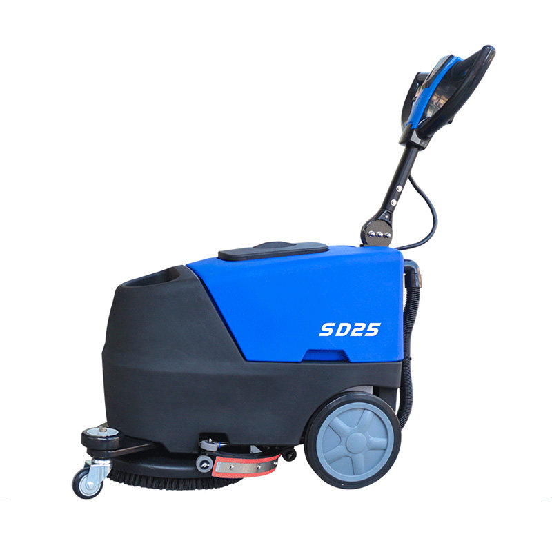 超洁亮洗地机商用小型酒店sc25手推折叠全自动刷地清扫吸水一体机