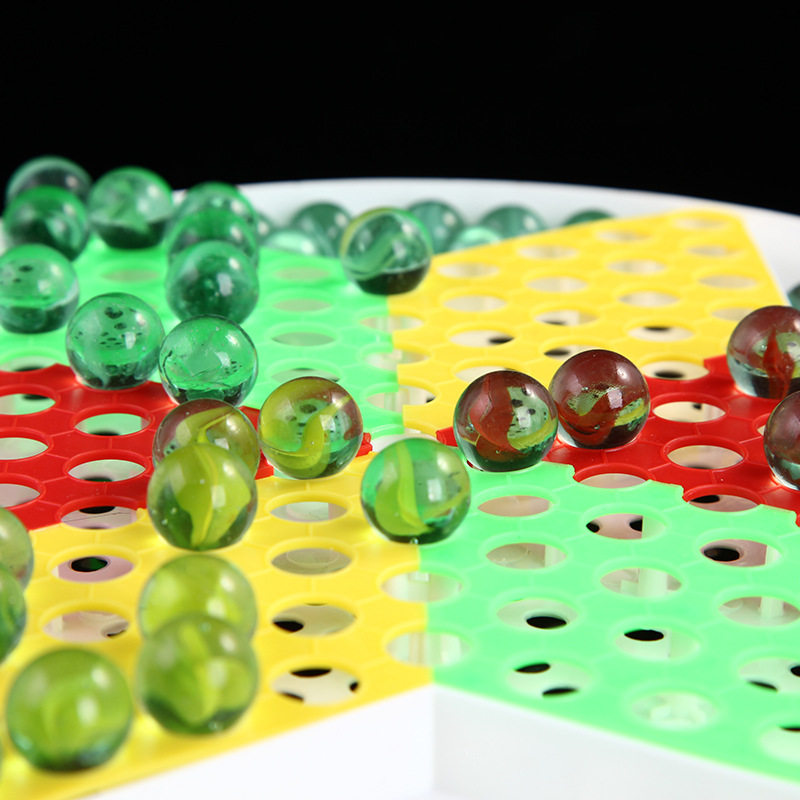 跳棋玻璃珠儿童小学生益智彩色游戏亲子互动跳棋