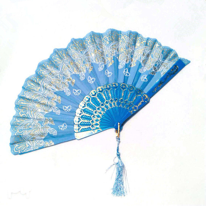 扇子折扇古风女扇折diy手工成品跳舞日用随身扇子