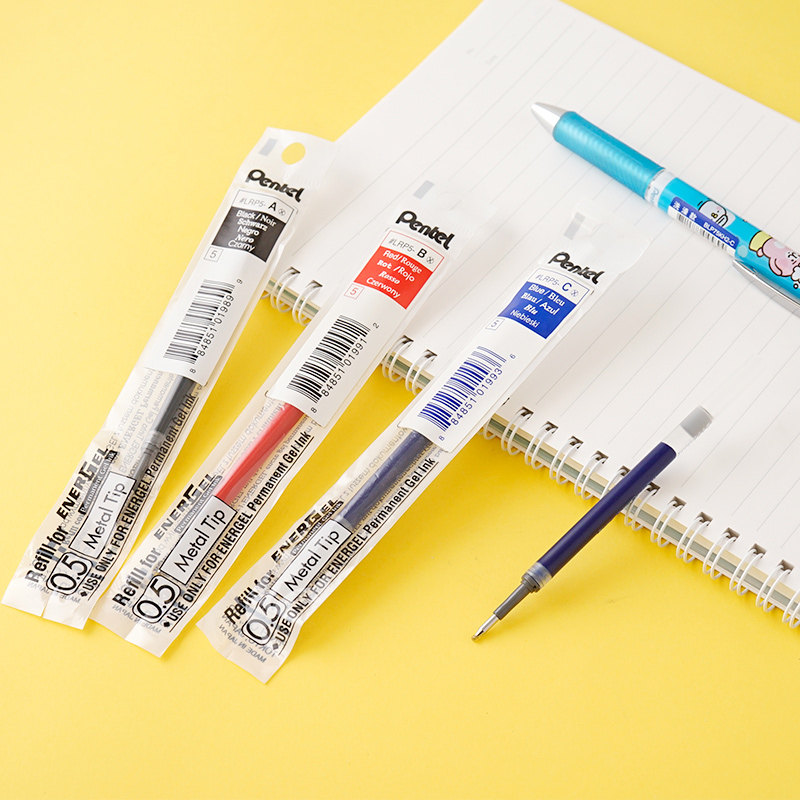 日本pentel派通energel速干中性中性笔笔芯lrn5考试替芯