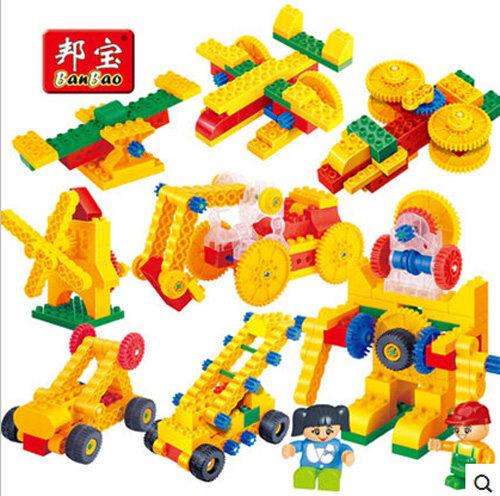 邦宝6530扩展包大颗粒机械齿轮积木拼装玩具儿童男女孩子4礼物5岁