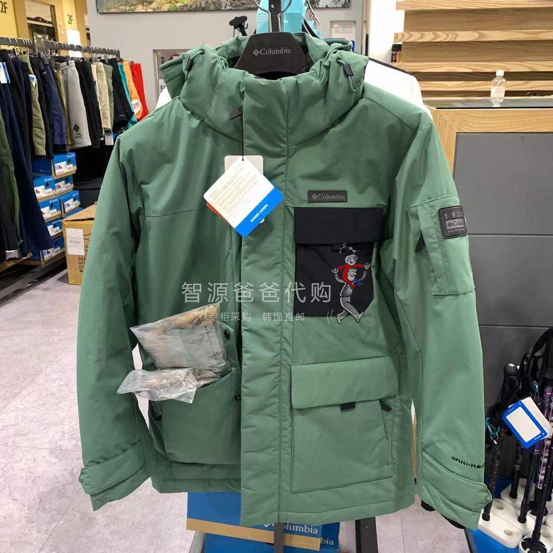 Columbia哥伦比亚男女同款工装鹅绒羽绒服 防风防泼水 热反射保暖