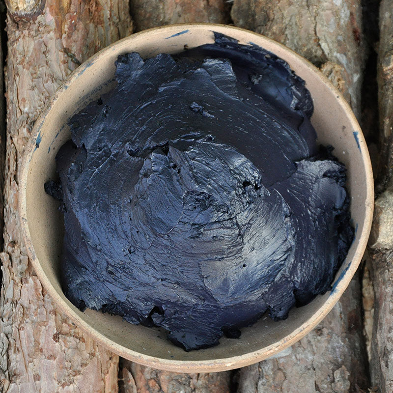 蓝靛膏土靛蓝靛泥蓝染草木染植物染色蜡染1000克diy套装 环保染料