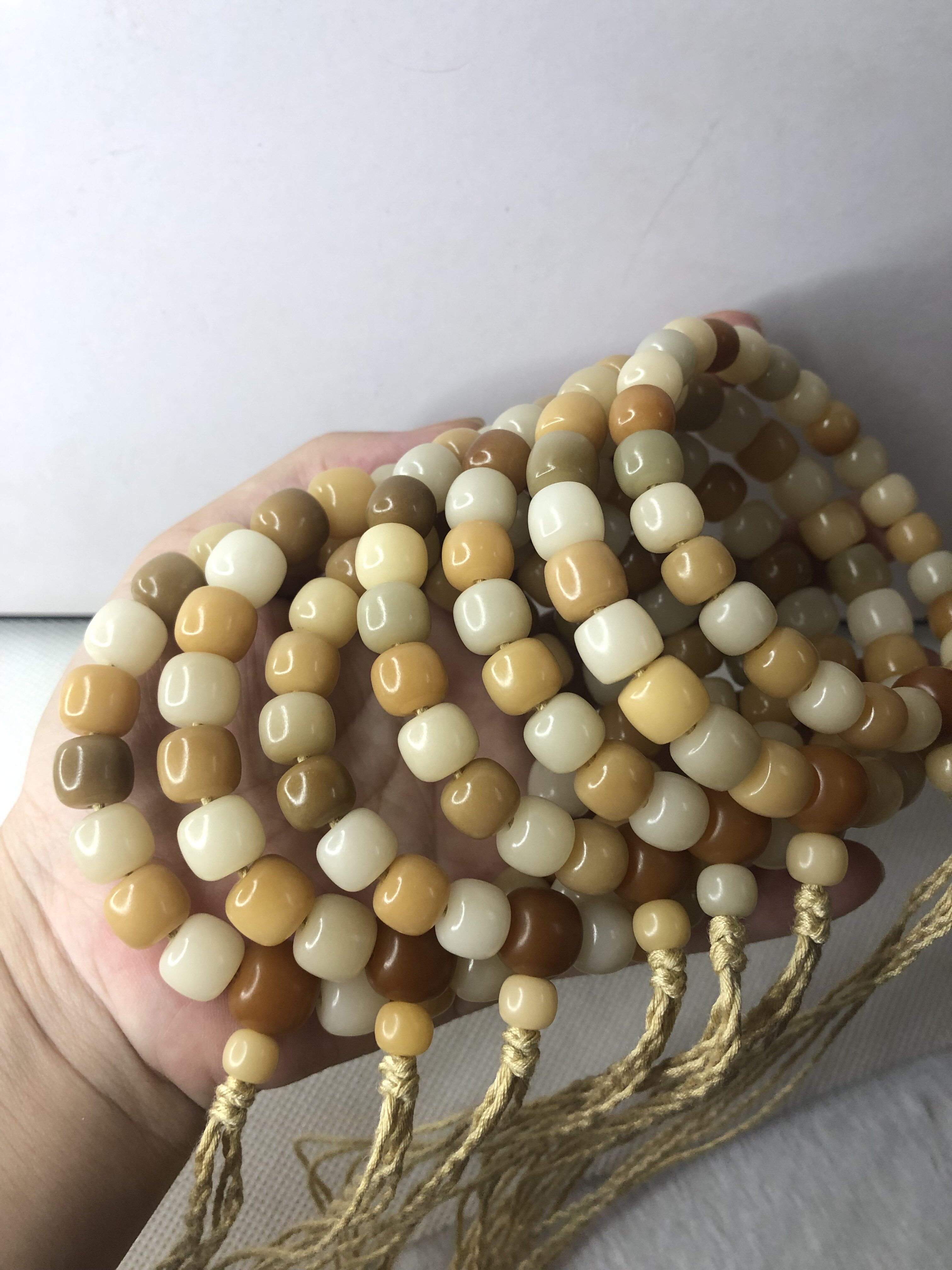 鬼工保真风化年老菩提根手串长串108颗念珠佛珠佛珠