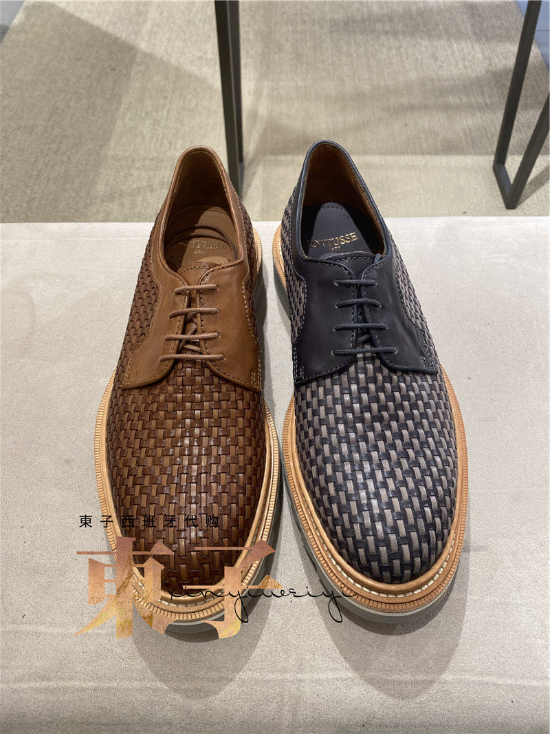 西班牙代购lottusse乐途仕折扣春夏男鞋编织休闲皮鞋休闲皮鞋