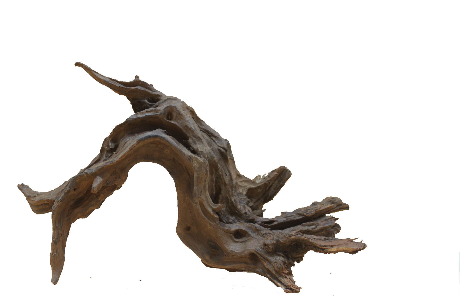 沉木造景鱼缸木头大号小号晒台紫柚拱桥桥型造景