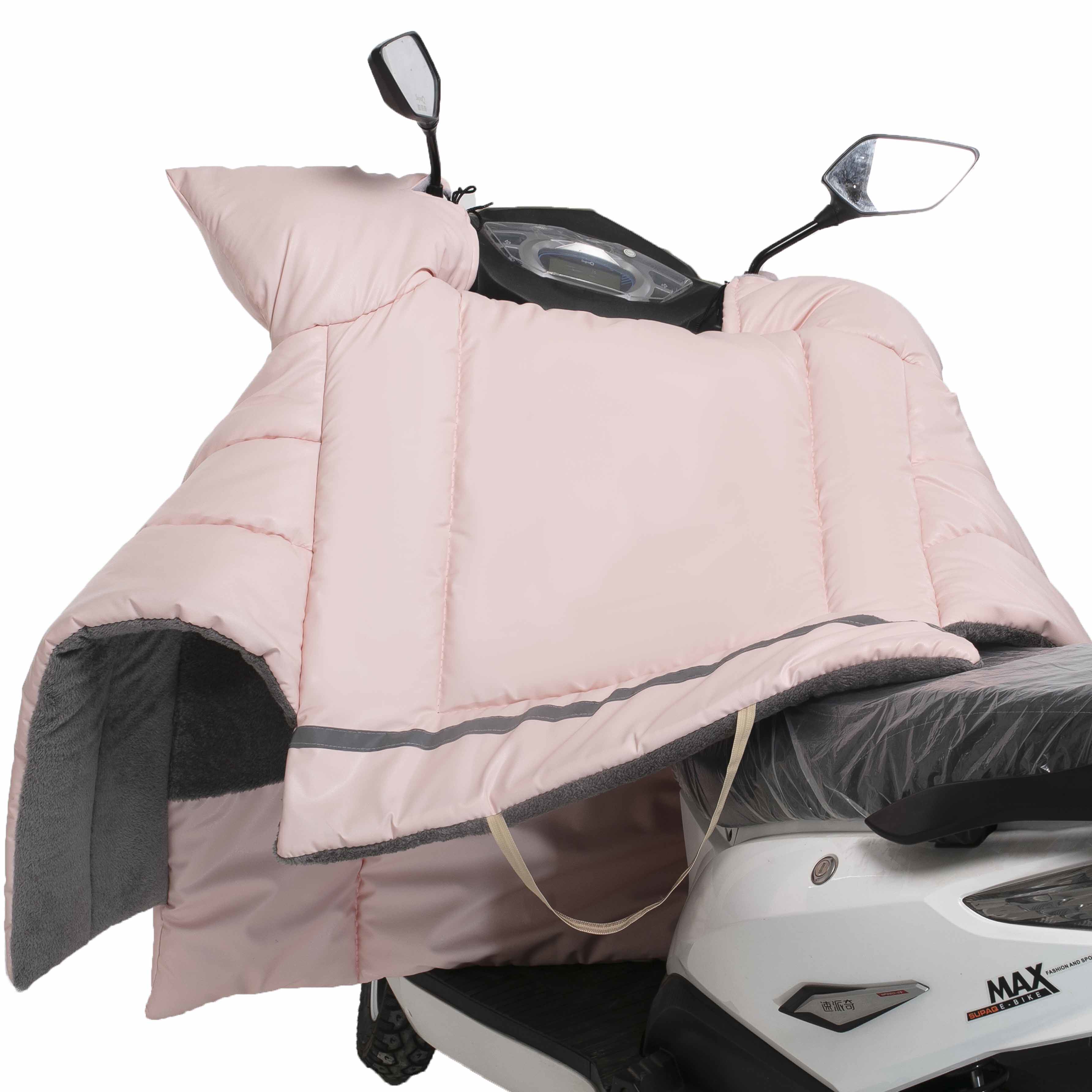 电动车挡风被冬季加绒加厚加大双面防水保暖电瓶车护膝摩托挡风罩