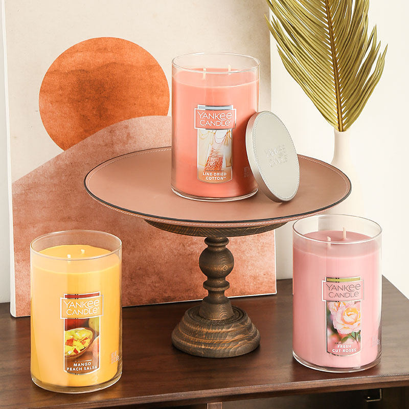 yankeecandle扬基香薰蜡烛美国美饰双芯室内持久香薰蜡烛