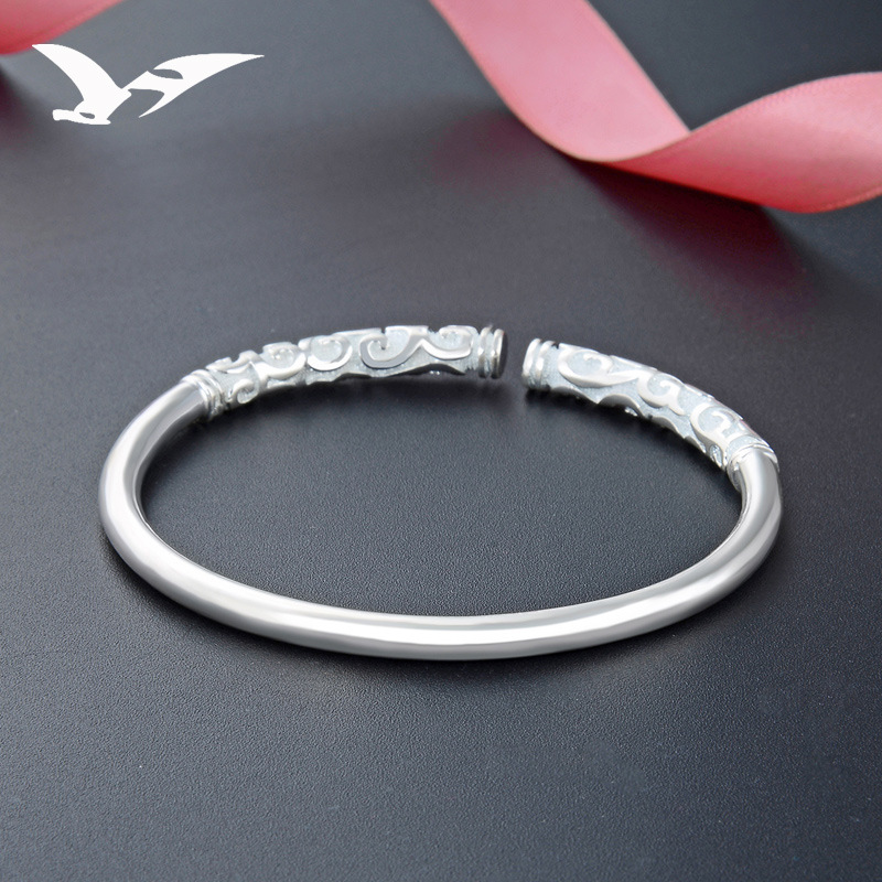 足银西游手环s999如意金箍棒手镯开口可调调节手镯