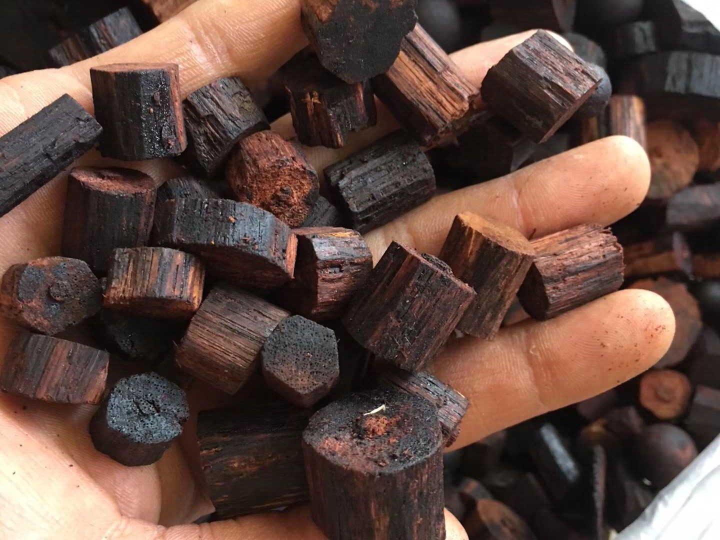 缅甸小叶降真香奇楠级原木木料碎料头料边角佛珠