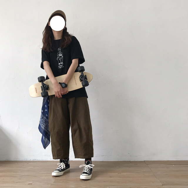 Jiwuu / Japanese work wear retro wide leg Capris for men and women Jiwuu / Japanese work wear retro wide leg Capris for men and women