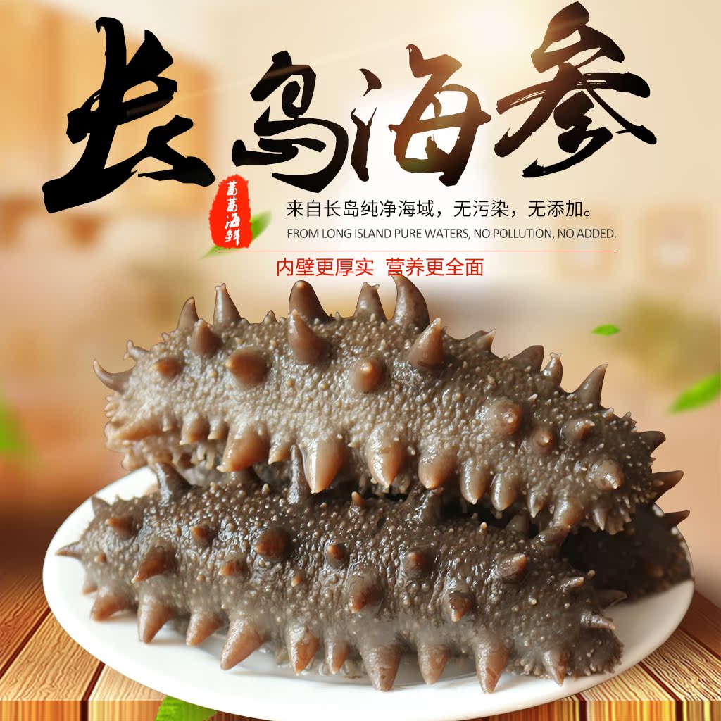 即食深海底播海参 长岛鲜刺参鲜食海参比淡干海参干货方便1斤