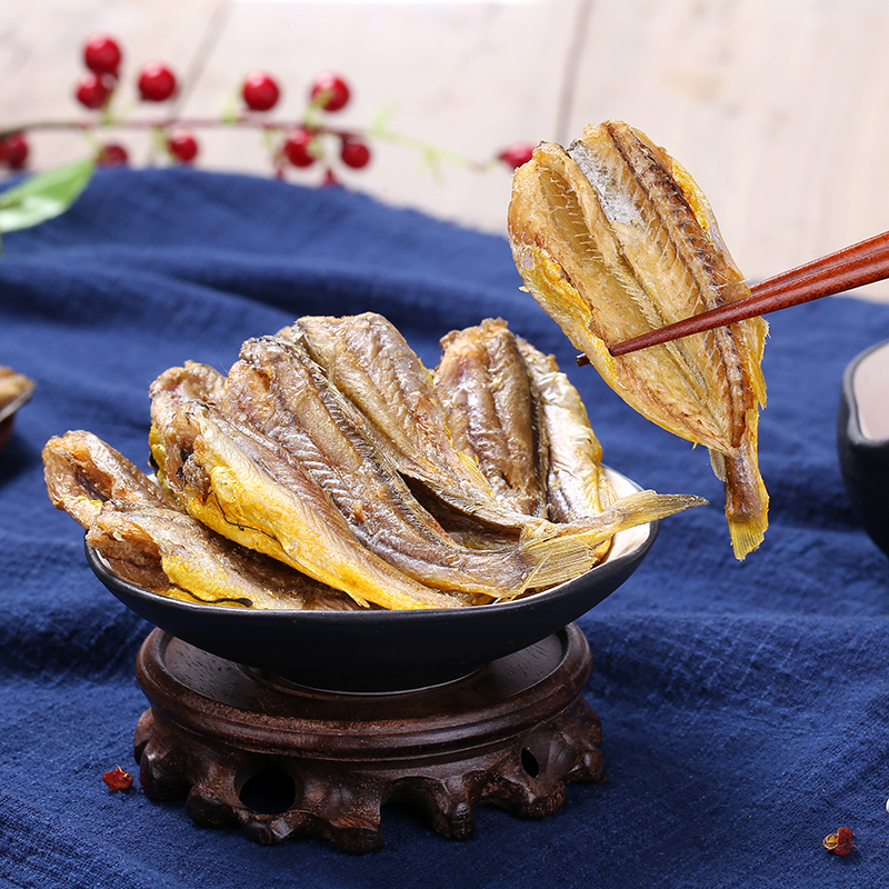 香酥小黄鱼干黄花鱼干 山东特产即食海鲜干货小吃 250g海味零食