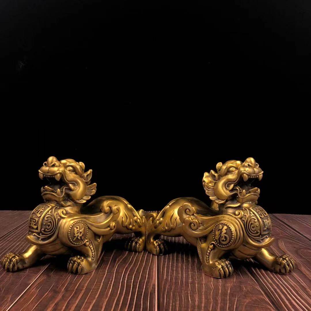 大号纯铜貔貅摆件一对客厅店铺办公室发财摆设摆件
