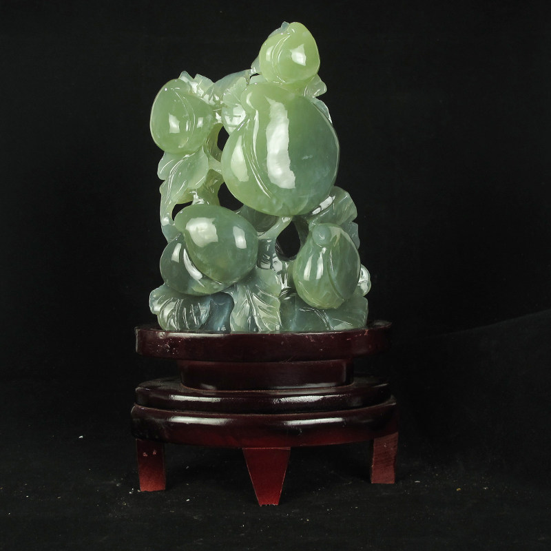 天然玉石寿桃玉器摆件桃子祝寿玉雕工艺品家居珠宝奇石