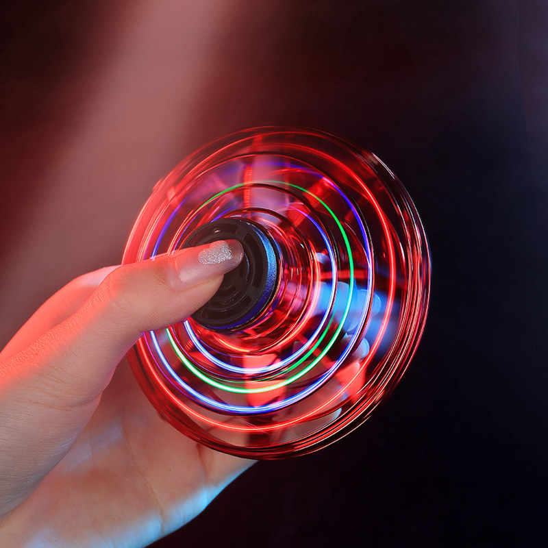 陀螺飞行手指互动回旋儿童玩具会飞飞的指尖发光陀螺