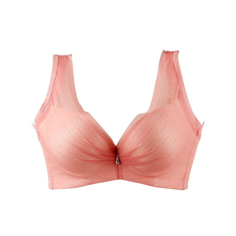 雪妮芳厚薄款abc女士内衣纯色蕾丝性感文胸背心式聚拢收副乳胸罩