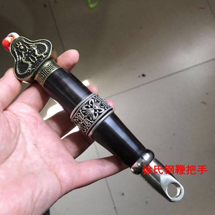 麒麟鞭鞭把手抓握手柄螺母实体鞭甩不锈钢配件九节鞭