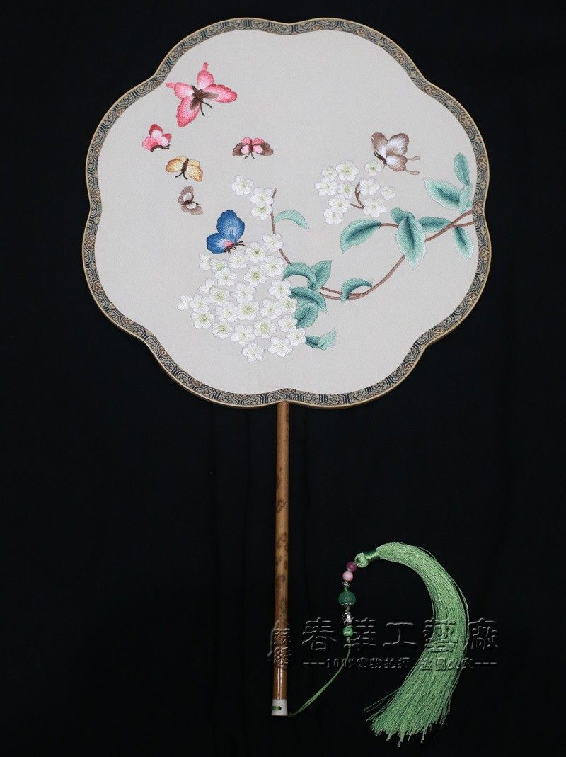 古风扇子绣花手工苏绣古代汉服旗袍宫廷双面扇子