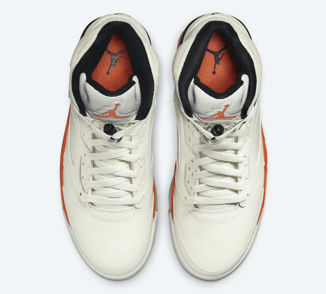 北卡大学airjordanretroaj5白橙扣碎篮球球鞋篮球鞋