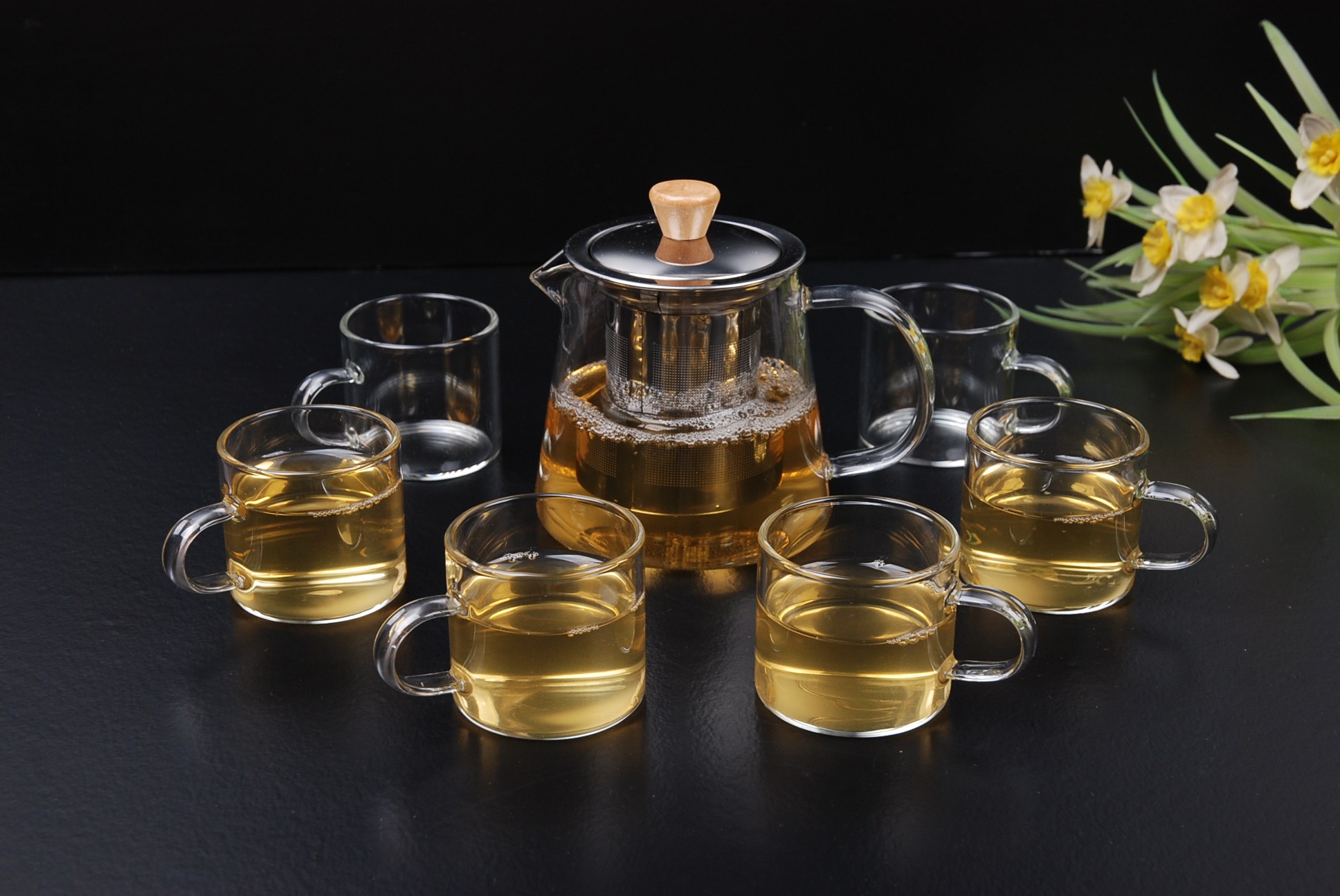 耐高温自主实拍图大尊其他3人纯色透明不锈钢金属功夫茶具