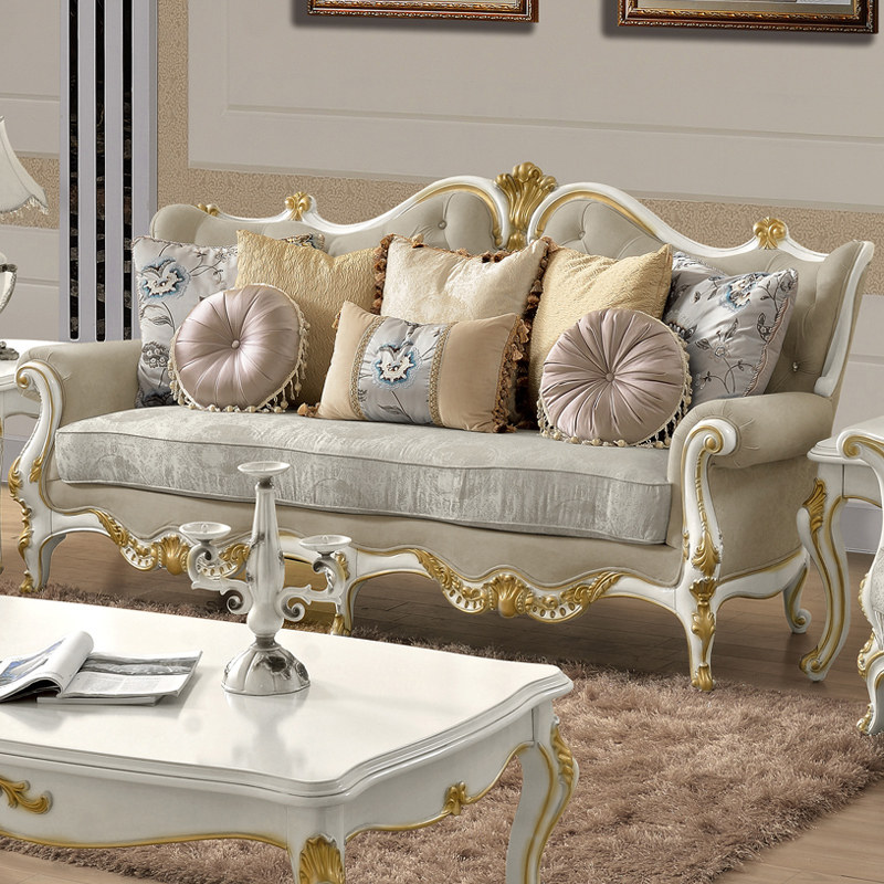 欧式布艺沙发简欧风格大户型组合法式家具美式实木新古典奢华客厅